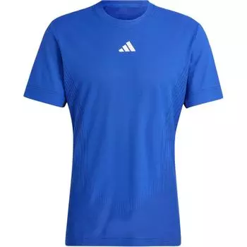Adidas Airchill Comfort Мягкая дышащая футболка с коротким рукавом для мужчин, топы, ярко-синий, черный IV8320 M