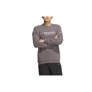 Adidas Алфавит с круглым вырезом, спортивный пуловер на открытом воздухе, мужские топы, темно-серый JE6768 XL