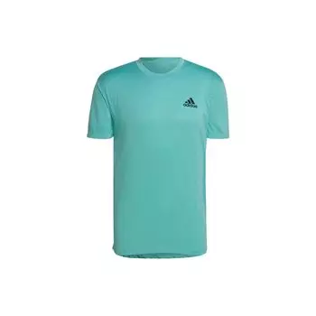 Adidas Alphabet Logo Print Круглый вырез с коротким рукавом Мужские футболки Зеленые HT9057 S