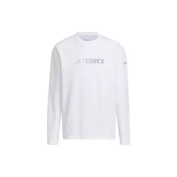 Adidas Alphabet Logo Print Спортивная футболка с длинным рукавом Мужские топы Белый IP9945 XL