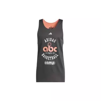 Adidas Alphabet Print Crewneck Баскетбольная майка Мужские топы Земляно-коричневый IL9792 L