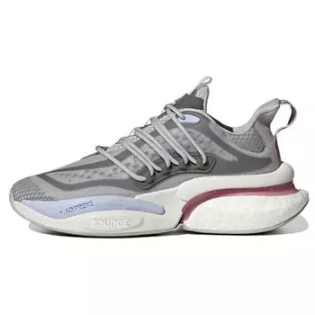 Adidas AlphaBoost V1 Серо-Розовые Женские Кроссовки Strata Blue-Dawn HQ7216 37