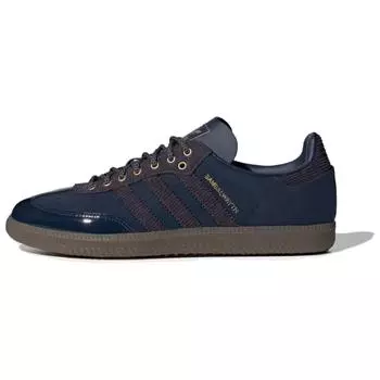 Adidas Мужские кроссовки ALWAYTH x Samba Collegiate Navy, синие, Aurora-черные, матовые, золотистые IH5186 36