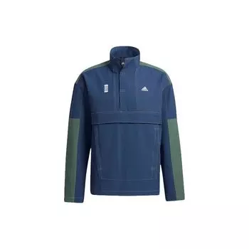 Adidas Anorak Спортивная повседневная куртка с воротником-стойкой и полумолнией Мужская куртка Темно-синяя GP0902 XL