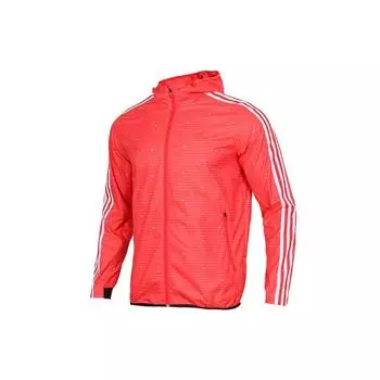 Adidas Aop 3s Тканая повседневная спортивная куртка с капюшоном Мужские куртки красные DW4623 XL