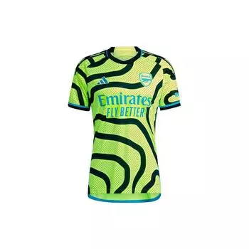 Adidas Arsenal 23/24 выездная майка с буквенным принтом и мужскими топами с круглым вырезом, зеленая HR6927 L