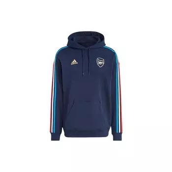 Adidas Arsenal France Capsule Collection с буквенным принтом, трехполосная толстовка с завязками, мужская толстовка с капюшоном, темно-синий, HZ9990 XS
