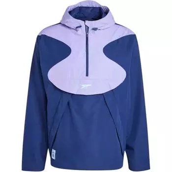 Adidas Arsenal FW24 сезонная ветровка с полумолнией, цветные блоки, мужские куртки, темно-синие IT4080 M