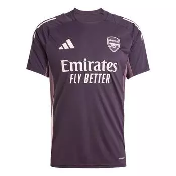 Adidas Arsenal Tiro 24 FW24 Тренировочная удобная стильная футболка с коротким рукавом для мужчин Aurora-Black JF2915 L
