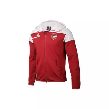 Adidas Arsenal ZNE Мужская куртка с капюшоном Верхняя одежда Красный Белый GN4760 M