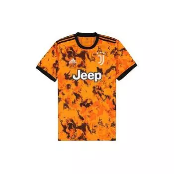 Adidas AU Juventus 20/21 Season Second Away Sports Лоскутная футболка с короткими рукавами и принтом Мужские топы Оранжевый GE4854 S