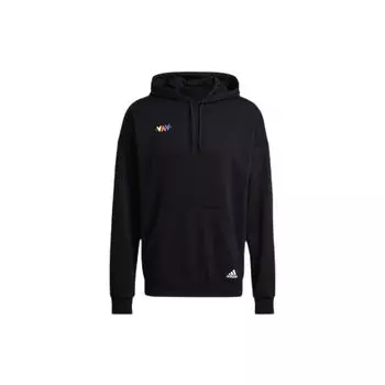 Adidas Back Logo Print Спортивная толстовка с капюшоном Мужские толстовки черного цвета H61133 L