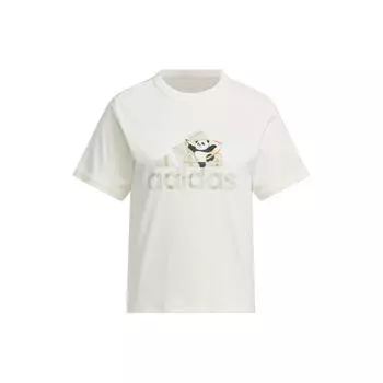 Adidas Badge Of Sport Повседневная футболка с принтом панды женские топы белые JI6868 M