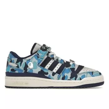 Adidas BAPE x Forum Low 84 30th Anniversary — синие кроссовки унисекс облачно-белого цвета от поставщика Off-White ID4772 36