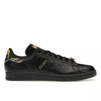 adidas BAPE x Stan Smith 30th Anniversary — черные мужские кроссовки Core-черное золото-металлик IG1116 42
