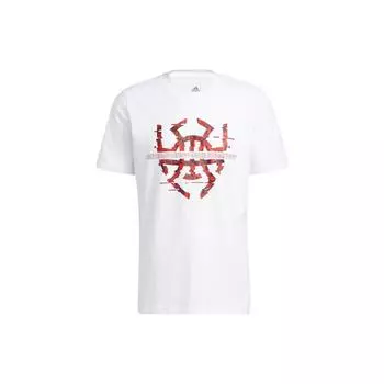Adidas Basketball Series Spida Logo Print Спортивная футболка с коротким рукавом Мужские топы Белые HG4418 S