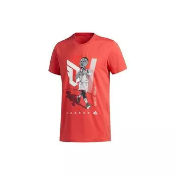 Adidas Баскетбольная футболка с круглым вырезом и коротким рукавом Мужские топы Glory-Red FT8837 L