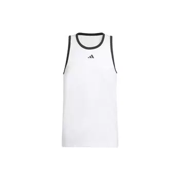 Adidas Баскетбольная майка без рукавов с логотипом, мужская белая IC2460 XL