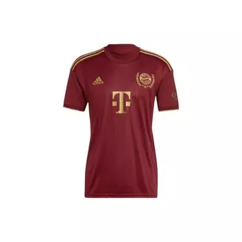 Adidas Bayern Football Series Fcb Wiesn Jsy с вышитым логотипом и принтом с круглым вырезом, пуловер с короткими рукавами, мужские топы сезона 22/23, бордовый IC1435 XS