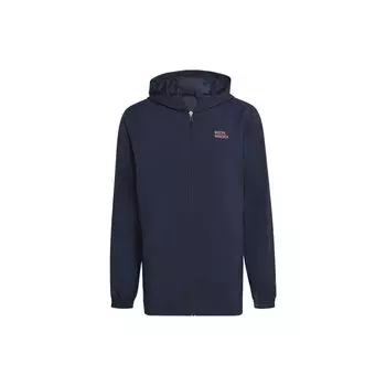 Adidas Bayern Мюнхен Монохромная повседневная футбольная куртка Мужская верхняя одежда Синий HB6000 M