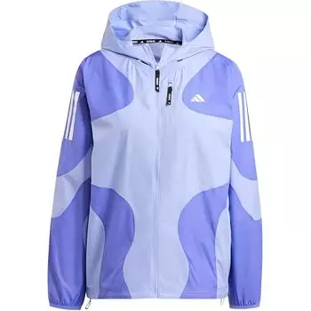 Adidas Беговая собственная беговая база Wind.Rdy удобная спортивная минималистичная куртка с капюшоном женская куртка синяя IW0034 S