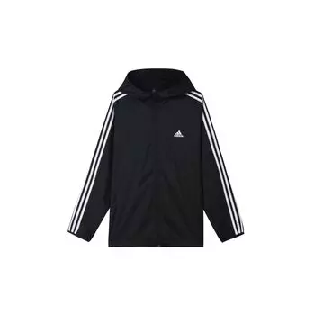 Adidas Беговая тренировочная куртка с капюшоном Мужская верхняя одежда Черный GQ0622 M