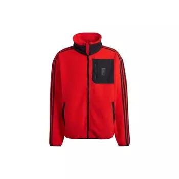Adidas Belgium Team Solid Badge на молнии с воротником-стойкой, мужская куртка, верхняя одежда, красный HE1439 XXL