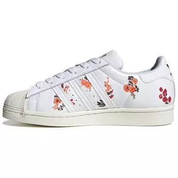 Adidas Белые женские кроссовки Superstar с цветочным принтом Cloud-White Off-White FY8768