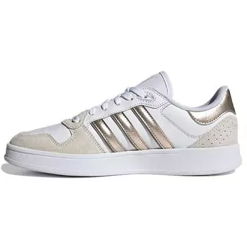 Adidas Breaknet Plus White Champagne Metallic Женские кроссовки Cloud-White Grey-Three FY9655
