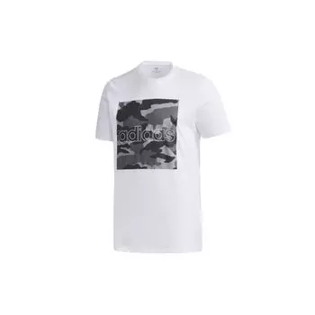 Adidas Camo Pattern Круглый вырез с коротким рукавом Футболка Мужские топы Белый FM6102 M