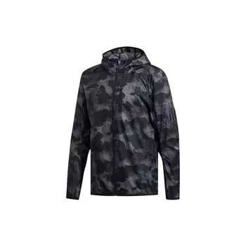 Adidas Camo Training Тканая куртка с капюшоном Мужская верхняя одежда Черный DZ2030 XS