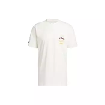 Adidas Camp Story Print Баскетбольная футболка с коротким рукавом Мужские топы Белые IM4610 XL