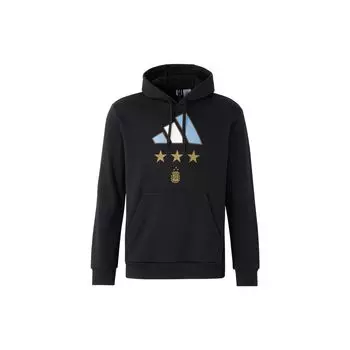 Adidas Чемпионат мира по футболу в Катаре 2022, чемпионы Аргентины, толстовка с тремя звездами и логотипом, мужская толстовка с капюшоном, черная IT2387 S