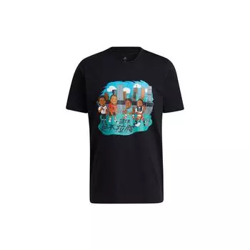 Adidas China S2 Tee Повседневная баскетбольная дышащая футболка с коротким рукавом Мужские топы Черный HB6166 L