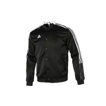 Adidas Classic Striped Logo Windbreaker Повседневная бейсбольная куртка Мужская верхняя одежда Черный GL6860 XXL