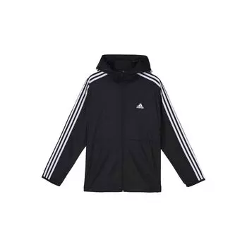 Adidas Classic трехполосная спортивная ветровка с капюшоном, мужская верхняя одежда, черный GQ0600 M