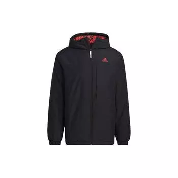 Adidas CNY Print Повседневная теплая хлопковая куртка с капюшоном Мужская верхняя одежда Черный HI3269 M
