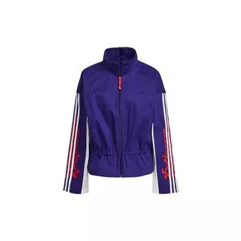 Adidas CNY Series Jkt Light New Year Edition Половинная молния с воротником-стойкой и принтом в полоску Спортивная куртка Женская верхняя одежда Колледж-фиолетовый GS2401 L