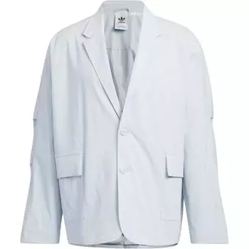 Adidas Cny Speed Blazer Однотонный Однобортный Повседневный Пиджак-костюм с длинным рукавом Унисекс куртки Светло-голубой HU1242 L