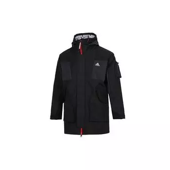 Adidas Cny Tiger Year Limited Edition Спортивная куртка с капюшоном на флисовой подкладке с несколькими карманами Мужская верхняя одежда Черный HC0275 XL