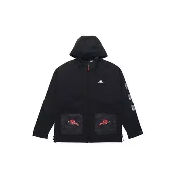 Adidas CNY Training Sports Флисовая куртка с капюшоном Мужская верхняя одежда Черный GP1821 XS