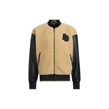 Adidas Colorblock Letter Logo Вышитая спортивная куртка Мужская верхняя одежда цвета хаки IB2722 XL