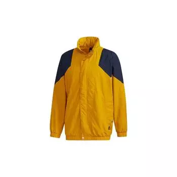 Adidas Colorblock Letter Print Повседневная куртка Мужские куртки Золото GE0387 XL