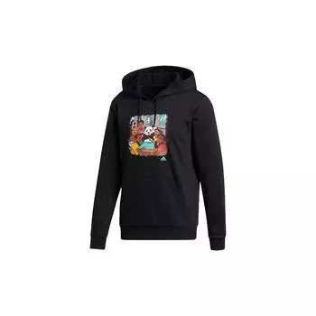 Adidas Comic Star Panda Print Hoodie Мужская толстовка с капюшоном черная GN8020 XL
