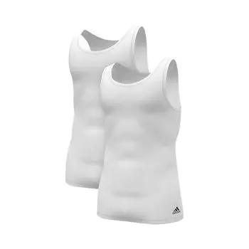 Adidas Хлопковый спортивный комплект из майки для мужчин, белый цвет 4A2M06-100 L