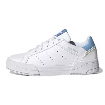 Adidas Court Tourino J White Light Blue Детские кроссовки Cloud-White Core-Black H00763 36