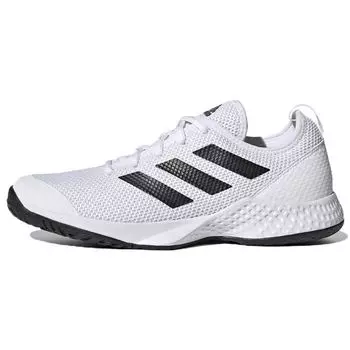 Adidas CourtFlash White Black Мужские кроссовки Cloud-White Core-Black GW2518 40