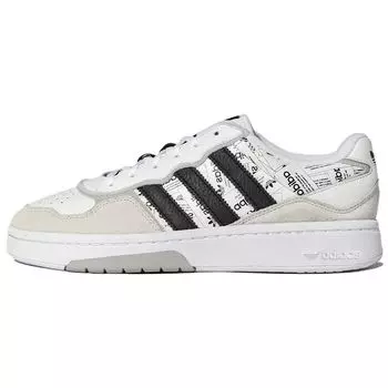 adidas Courtic Allover Print - Белый Черный Унисекс Кроссовки Обувь-Белый Core-Черный Серый-Two ID4081 35