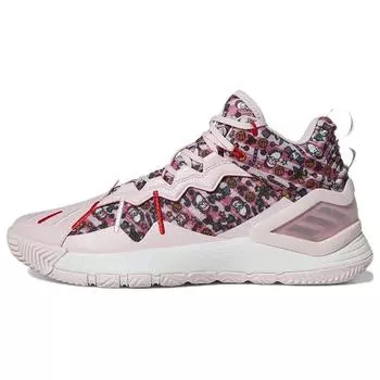 Adidas D Rose Son of Chi Christmas - прозрачные розовые мужские кроссовки розово-белого цвета GW3839 48