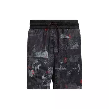 Adidas Dame Dolla RV S Свободные баскетбольные шорты с цветными блоками и шнурком Мужские брюки черные HE6373 XXL